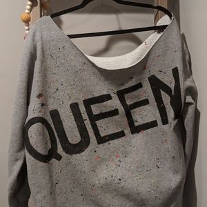 Off the shoulder sweatshirt